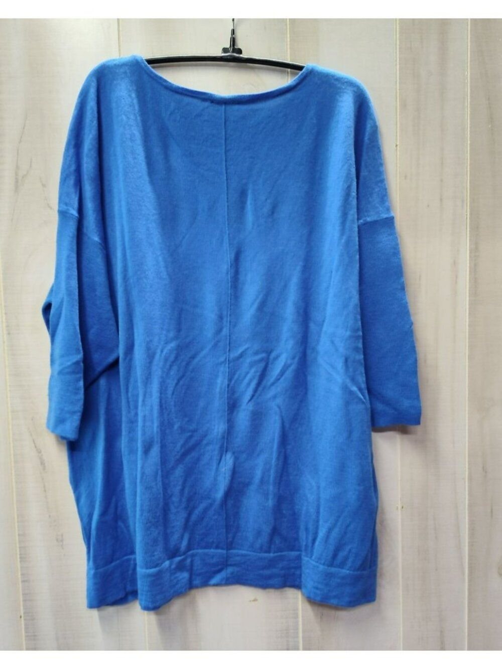 J Jill Tunic Sweater Shirt, Plus Size 2X, Blue, 100% Fine Merino Wool Washable - Picture 8 of 8